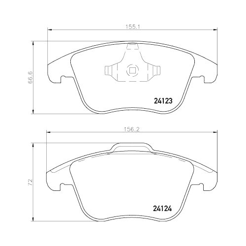 Bremsbelagsatz Scheibenbremse Hella 8DB 355 012-891 f&uuml;r Ford Jaguar Volvo