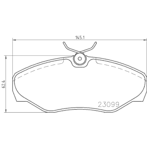 Bremsbelagsatz Scheibenbremse Hella 8DB 355 011-091 f&uuml;r Nissan Opel Renault