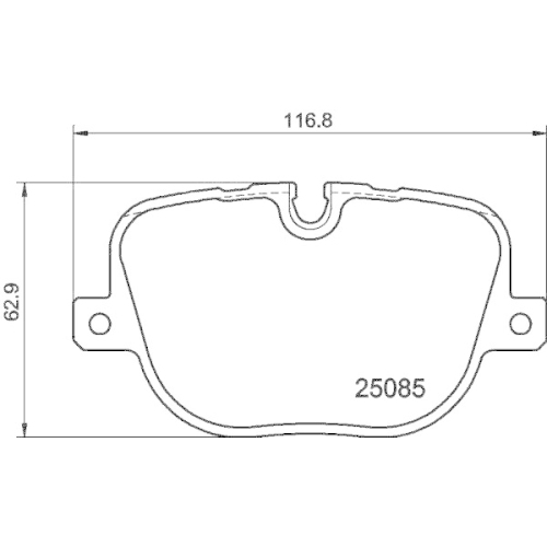 Bremsbelagsatz Scheibenbremse Hella 8DB 355 015-451 f&uuml;r Land Rover Hinterachse