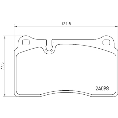 Bremsbelagsatz Scheibenbremse Hella 8DB 355 011-851 f&uuml;r Audi Seat Skoda VW