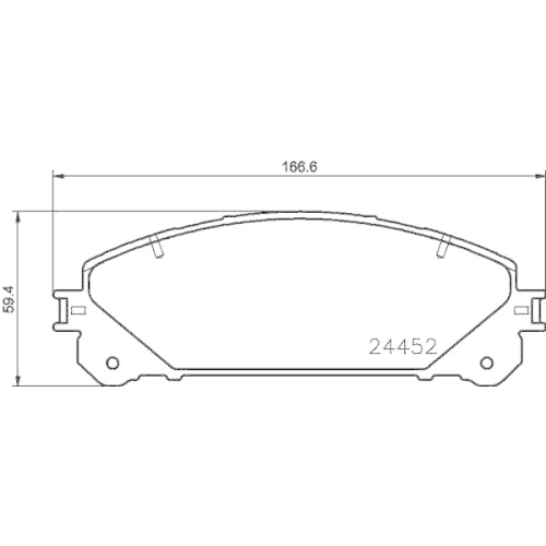 Bremsbelagsatz Scheibenbremse Hella 8DB 355 015-461 f&uuml;r Toyota Lexus Vorderachse