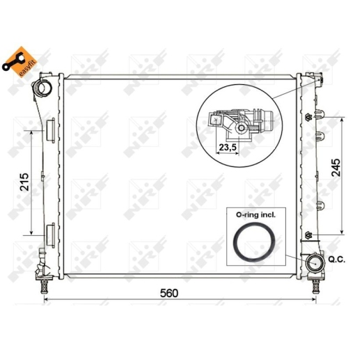 K&uuml;hler Motork&uuml;hlung Nrf 53527 Easy Fit f&uuml;r Fiat Abarth