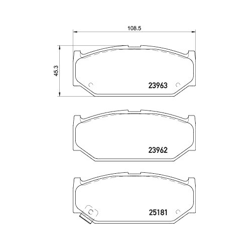 Brake Pad Set Disc Brake Hella 8DB 355 015-751 for Mitsubishi Suzuki Front Axle