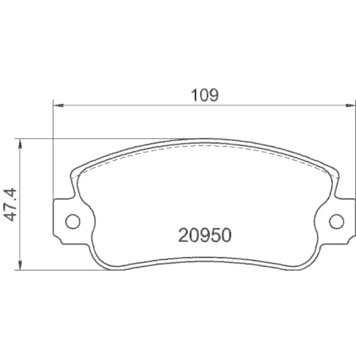 Bremsbelagsatz Scheibenbremse Hella 8DB 355 018-991 f&uuml;r Fiat Lancia Ferrari Amc
