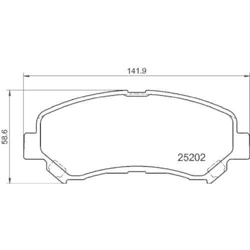 Bremsbelagsatz Scheibenbremse Hella 8DB 355 015-911 f&uuml;r Nissan Suzuki Infiniti