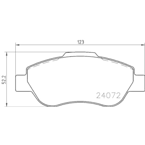 Bremsbelagsatz Scheibenbremse Hella 8DB 355 011-241 f&uuml;r Fiat Ferrari Vorderachse