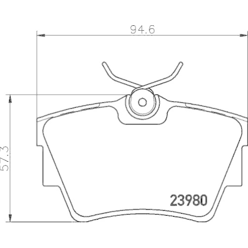 Bremsbelagsatz Scheibenbremse Hella 8DB 355 010-761 f&uuml;r Fiat Nissan Opel Renault