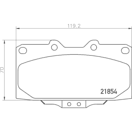 Bremsbelagsatz Scheibenbremse Hella 8DB 355 017-211 f&uuml;r Nissan Subaru Infiniti