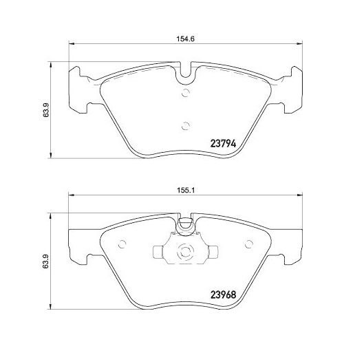Bremsbelagsatz Scheibenbremse Hella 8DB 355 011-321 f&uuml;r Bmw Bmw (brilliance)