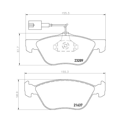 Bremsbelagsatz Scheibenbremse Hella 8DB 355 007-931 f&uuml;r Alfa Romeo Fiat Lancia