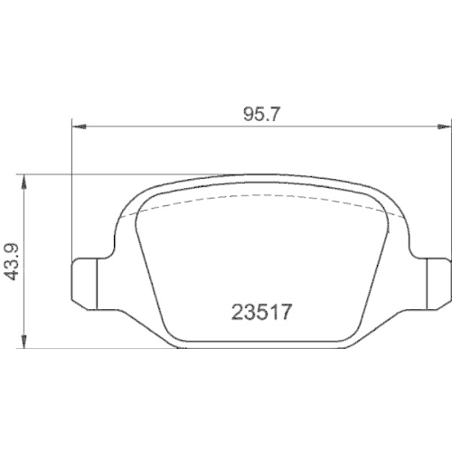 Bremsbelagsatz Scheibenbremse Hella 8DB 355 009-361 f&uuml;r Alfa Romeo Fiat Lancia