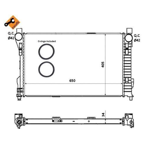 K&uuml;hler Motork&uuml;hlung Nrf 53854 Easy Fit f&uuml;r Mercedes Benz Mercedes Benz