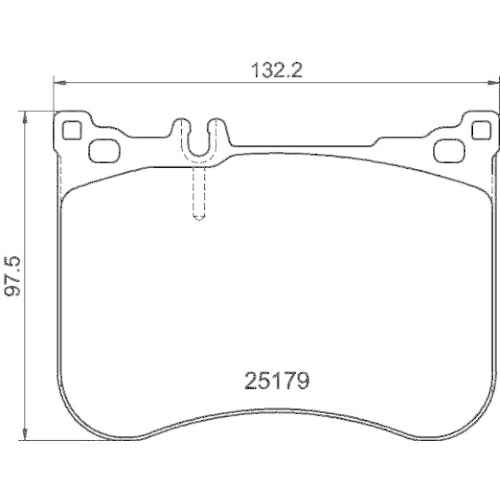 Bremsbelagsatz Scheibenbremse Hella 8DB 355 020-581 f&uuml;r Mercedes Benz Amc