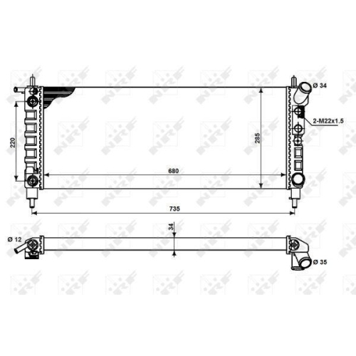 K&uuml;hler Motork&uuml;hlung Nrf 50242 f&uuml;r Opel Vauxhall