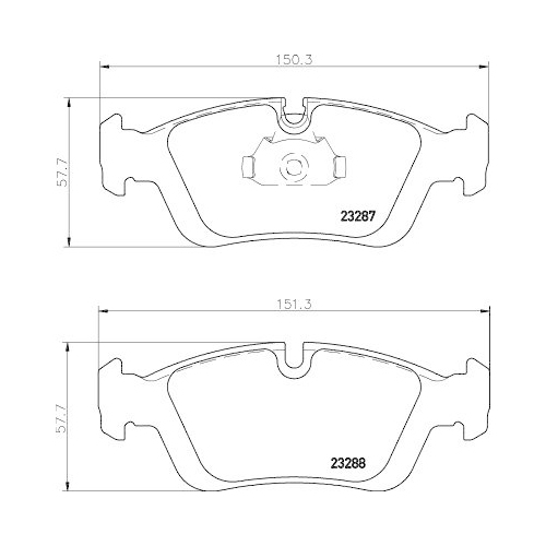 Bremsbelagsatz Scheibenbremse Hella 8DB 355 008-741 f&uuml;r Bmw Bmw (brilliance)