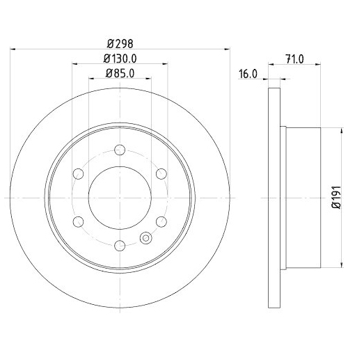 Bremsscheibe Hella 8DD 355 117-641 f&uuml;r Audi Mercedes Benz Mercedes Benz Seat VW