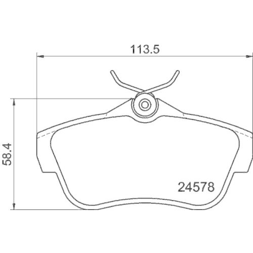 Bremsbelagsatz Scheibenbremse Hella 8DB 355 013-421 f&uuml;r Citro&euml;n Fiat Peugeot