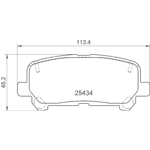 Bremsbelagsatz Scheibenbremse Hella 8DB 355 020-601 f&uuml;r Honda Isuzu Chevrolet