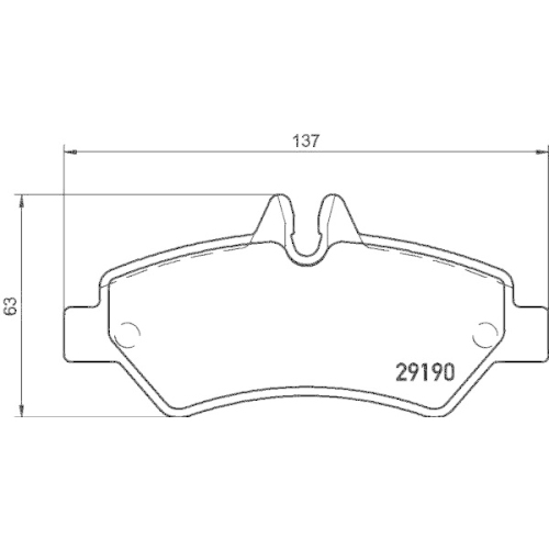 Bremsbelagsatz Scheibenbremse Hella 8DB 355 005-351 f&uuml;r Audi Mercedes Benz Seat