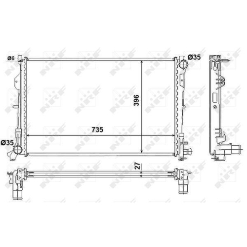 K&uuml;hler Motork&uuml;hlung Nrf 58230 f&uuml;r Chrysler