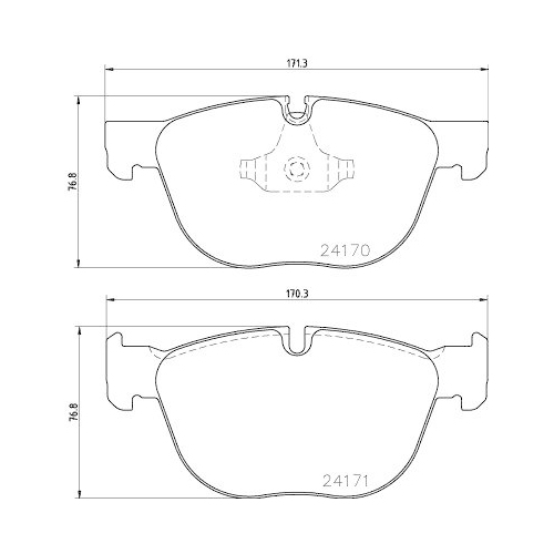 Bremsbelagsatz Scheibenbremse Hella 8DB 355 012-541 f&uuml;r Bmw Vorderachse