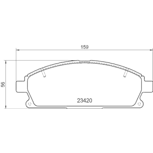 Brake Pad Set Disc Brake Hella 8DB 355 021-651 for Nissan Infiniti Front Axle