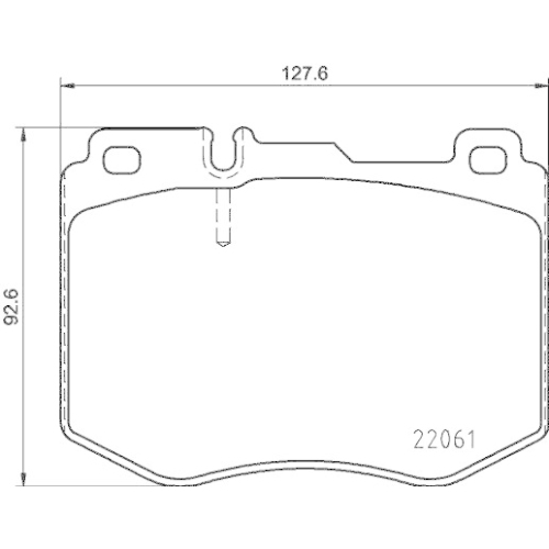 Bremsbelagsatz Scheibenbremse Hella 8DB 355 021-671 f&uuml;r Mercedes Benz Amc
