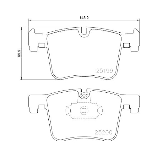 Bremsbelagsatz Scheibenbremse Hella 8DB 355 015-781 f&uuml;r Bmw Bmw (brilliance)