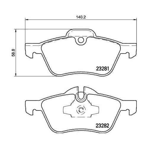 Bremsbelagsatz Scheibenbremse Hella 8DB 355 009-171 für Mini Vorderachse