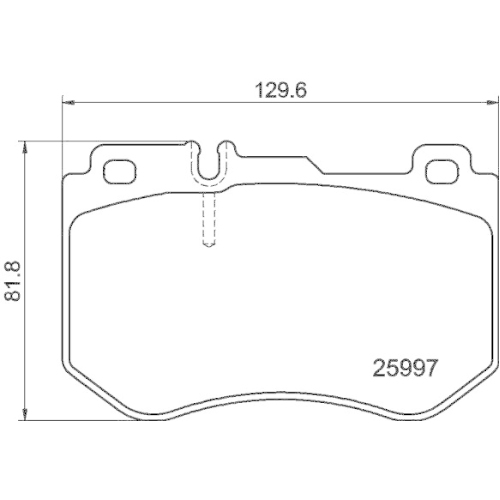 Bremsbelagsatz Scheibenbremse Hella 8DB 355 021-741 für Mercedes Benz Amc
