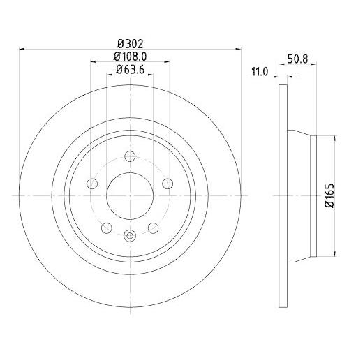 Bremsscheibe Hella 8DD 355 118-841 Pro f&uuml;r Ford Land Rover Ford (changan)