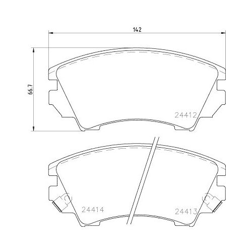 Bremsbelagsatz Scheibenbremse Hella 8DB 355 013-041 f&uuml;r Gmc Opel Saab Vauxhall