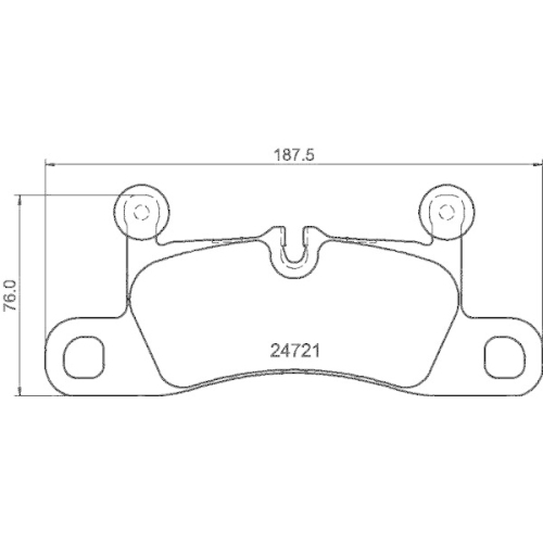 Bremsbelagsatz Scheibenbremse Hella 8DB 355 015-101 f&uuml;r Audi Porsche VW