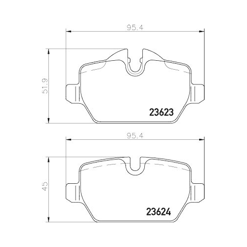 Bremsbelagsatz Scheibenbremse Hella 8DB 355 011-271 für Bmw Bmw (brilliance)