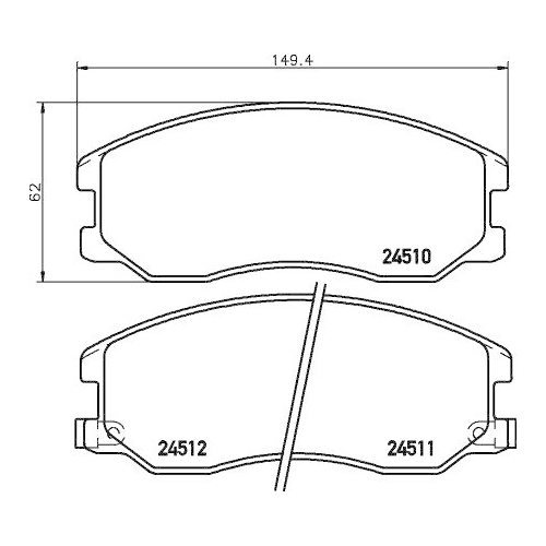 Brake Pad Set Disc Brake Hella 8DB 355 013-121 for Opel Vauxhall Chevrolet