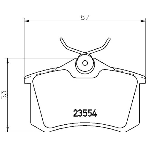 Bremsbelagsatz Scheibenbremse Hella 8DB 355 019-911 f&uuml;r Audi Opel Peugeot VW Amc
