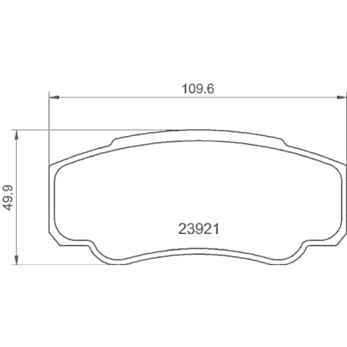 Bremsbelagsatz Scheibenbremse Hella 8DB 355 010-411 f&uuml;r Citro&euml;n Fiat Peugeot