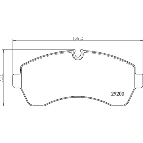Bremsbelagsatz Scheibenbremse Hella 8DB 355 005-531 f&uuml;r Audi Mercedes Benz Seat