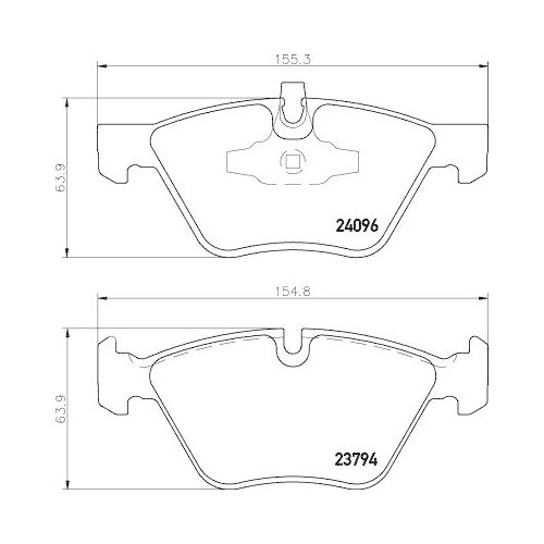 Bremsbelagsatz Scheibenbremse Hella 8DB 355 011-941 f&uuml;r Bmw Bmw (brilliance)