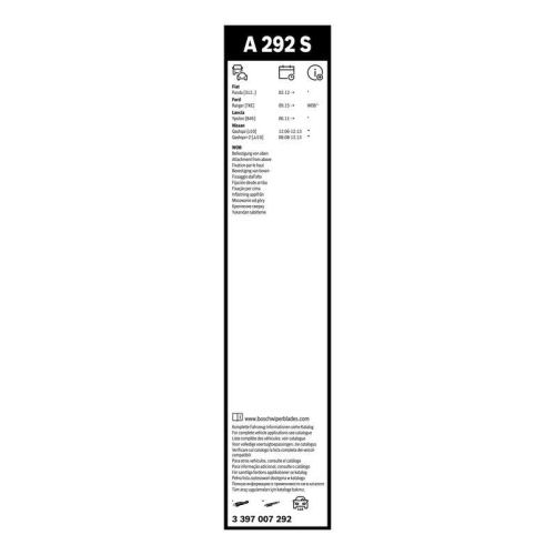 Wiper Blade Bosch 3397007292 Aerotwin for Fiat Nissan Front