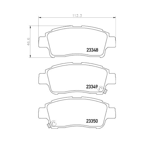 Bremsbelagsatz Scheibenbremse Hella 8DB 355 017-071 für Toyota Amc Lifan