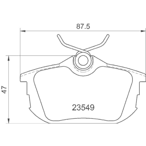Bremsbelagsatz Scheibenbremse Hella 8DB 355 018-271 f&uuml;r Mitsubishi Nissan Volvo