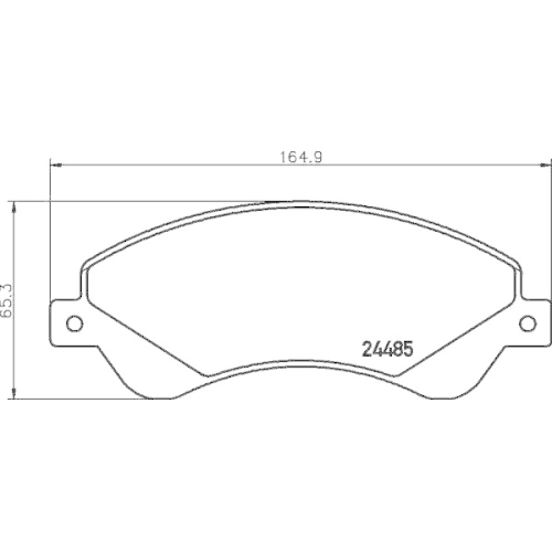 Brake Pad Set Disc Brake Hella 8DB 355 012-771 for Ford Front Axle