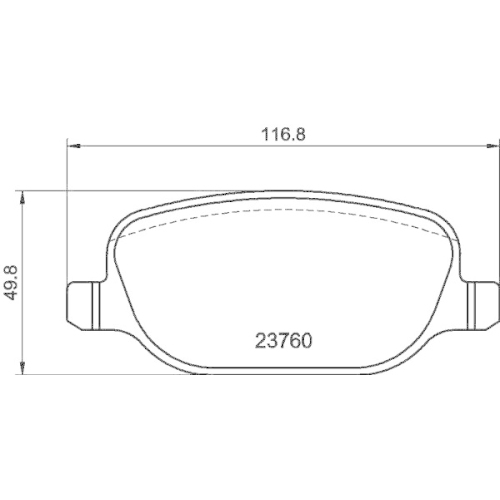 Bremsbelagsatz Scheibenbremse Hella 8DB 355 006-741 f&uuml;r Alfa Romeo Fiat Lancia