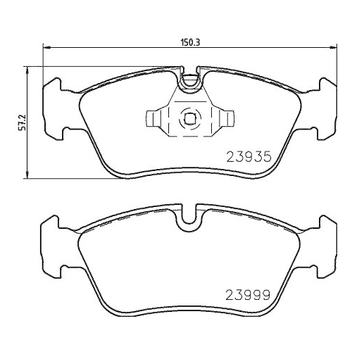 Bremsbelagsatz Scheibenbremse Hella 8DB 355 011-281 f&uuml;r Bmw Bmw (brilliance)