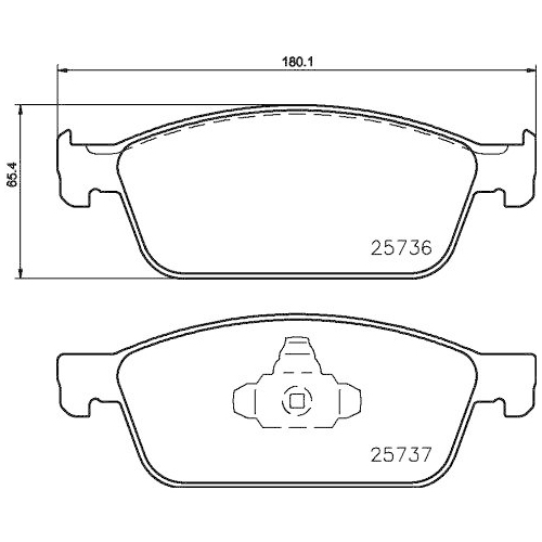 Bremsbelagsatz Scheibenbremse Hella 8DB 355 020-831 für Ford Lincoln Amc