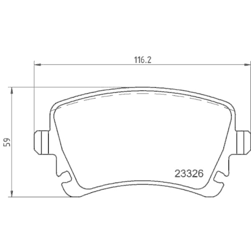 Bremsbelagsatz Scheibenbremse Hella 8DB 355 011-531 f&uuml;r Audi Seat Skoda VW