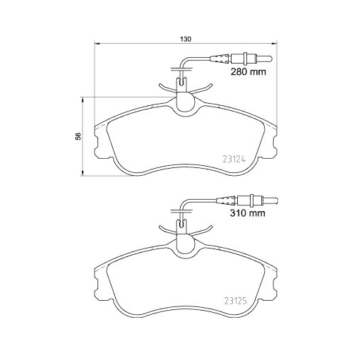 Bremsbelagsatz Scheibenbremse Hella 8DB 355 018-261 f&uuml;r Citro&euml;n Peugeot Amc
