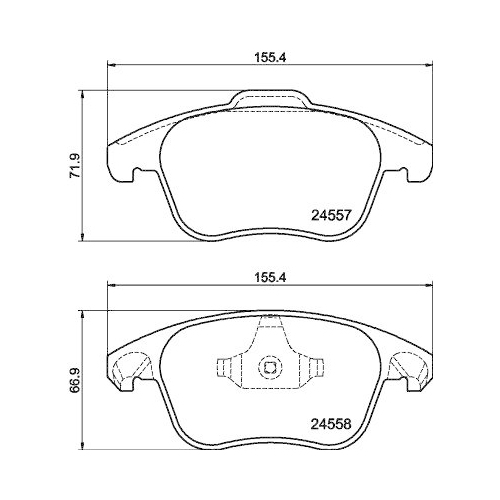 Bremsbelagsatz Scheibenbremse Hella 8DB 355 013-351 für Citroën Opel Peugeot DS