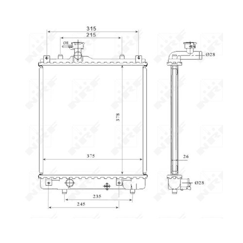 K&uuml;hler Motork&uuml;hlung Nrf 53824 f&uuml;r Opel Subaru Suzuki Vauxhall